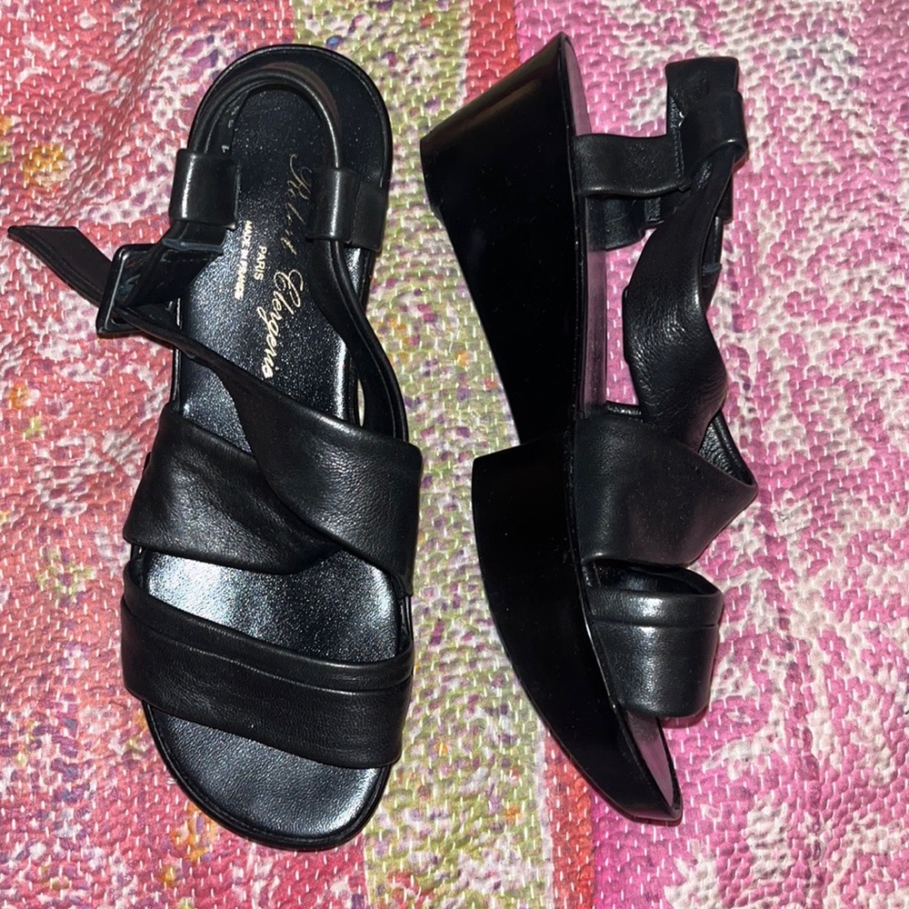 Robert Clergerie Black leather sandals